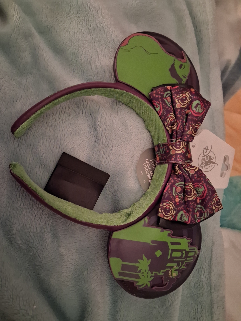Disney Parks Exclusive 2025 Oogie Boogie Bash Glow In The Dark Minnie Ears NWT